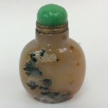 A shadow agate snuff bottle