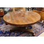An early 19th Century Regency period rosewood breakfast table,