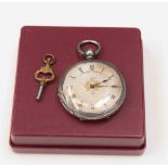 A lady's Swiss silver pocket watch.