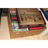 A collection of various books, including Canterbury Tales, 'The William Morris Kelmscott Chavcer',