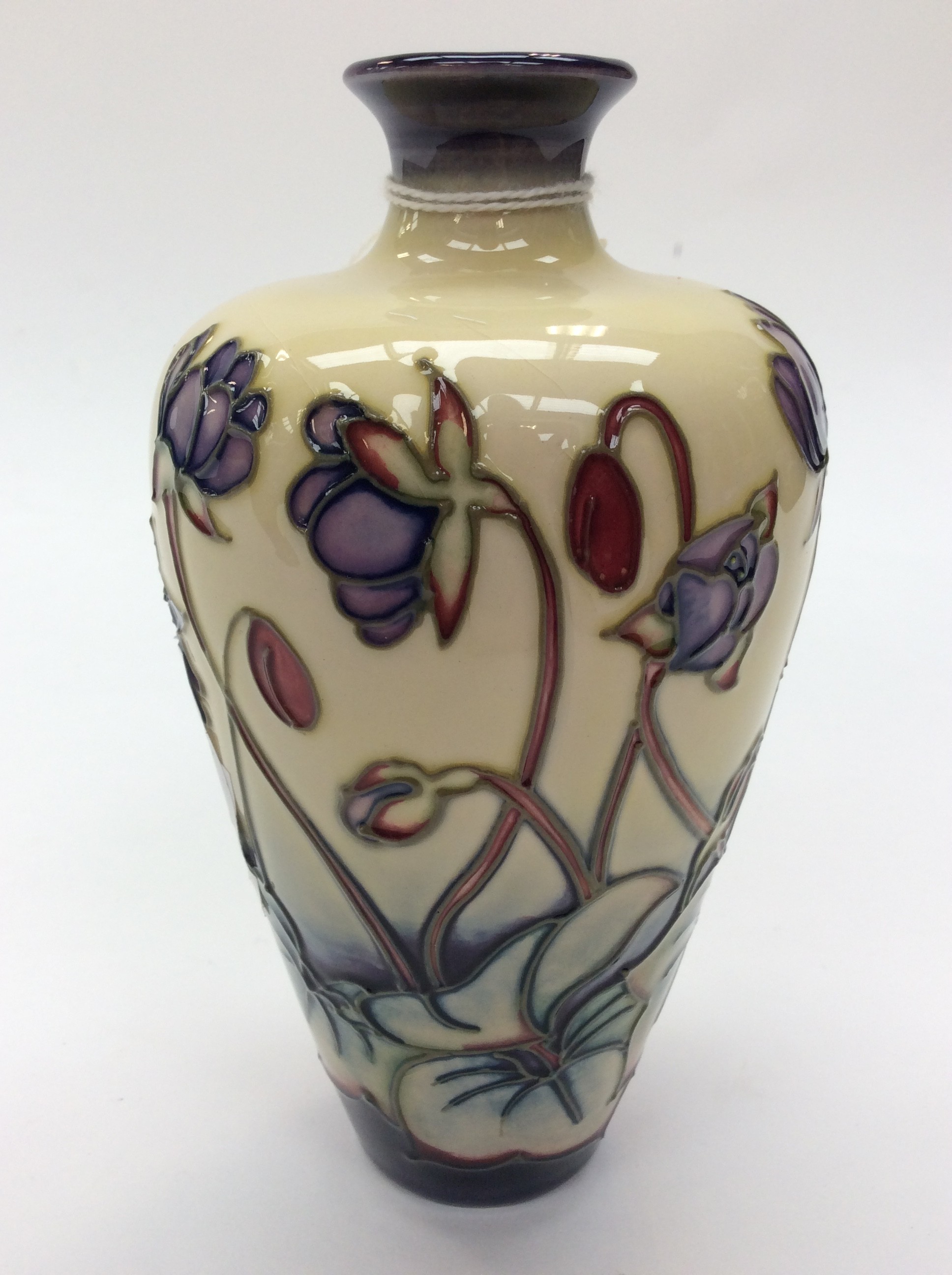 A Moorcroft, boxed, shouldered vase, signed and designed by Emma Bosons,