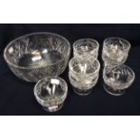 An Edinburgh crystal sundae set,