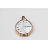 9ct gold 'Selezi' open faced pocket watch, Birmingham 1925,