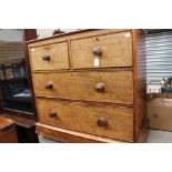 A Victorian mahogany chest of drawers,