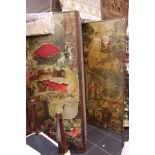 1930s/40s decoupage three fold screen a/f