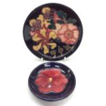 A Moorcroft, boxed, trinket dish, 'Honeysuckle' pattern,