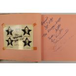 1950 autograph album, including Ken Dodd, Harry Secombe,