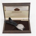 A Jaeger LeCoultre gents watch, steel dial,