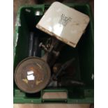 Avery shop weighing scales having ceramic platform, including Ib and oz weights,