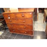 A Victorian mahogany chest of drawers,