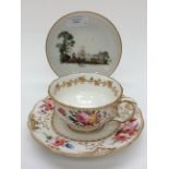 Faux Meissen tea bowl,