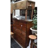 A Victorian mahogany chest of drawers, comprising two short over three long graduated drawers,