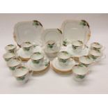 A Shelley, Art Deco, hand finished tea set,