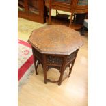 An Indian hardwood folding table,