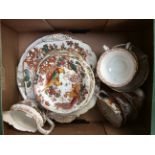 A collection of Royal Crown Derby Old Avesbury pattern,