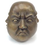 Four faces Chinese bronze head figure