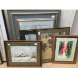 Alwyn Crawshaw, watercolour, along with a collection of other watercolours,