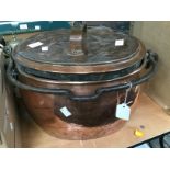 Copper cauldron with lid