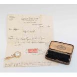 A 1933 Waltham ladies solid 18ct gold, lever wrist watch with 9ct gold expanding wristlet,