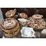 Royal Crown Derby Imari 1128 pattern, two breakfast plates, six side plates,