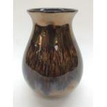 Poole pottery, a brown/gold lustre vase,