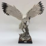 A Florence Guiseppe Armani bird sculpture 'The White Hawk' circa 1988,