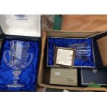 Four Stuart crystal Ltd Edition goblets,