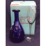 Holmegaard boxed set of 'smoke excellence' claret glasses (9oz smoke),