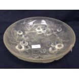 A French glass bowl, Verlys..Raised Chestnut fruits & leaves pattern to the exterior.