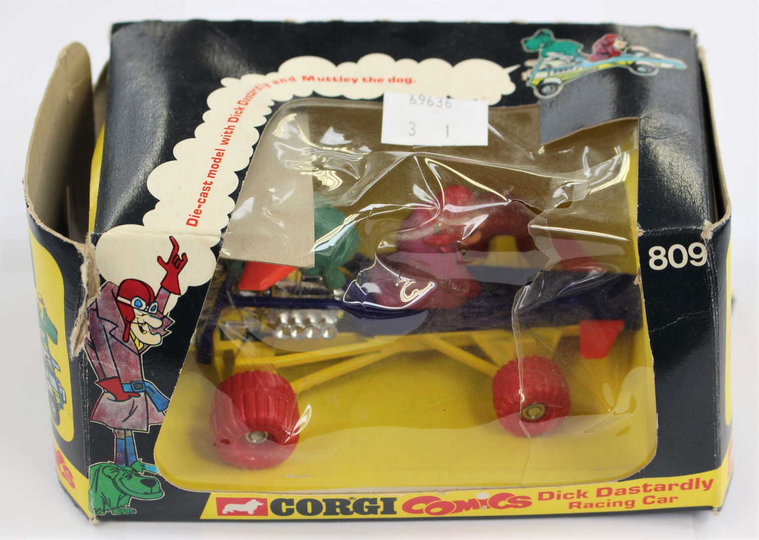 A boxed Corgi comics Dick Donstaradly car No 8019