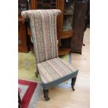 A mid Victorian rosewood Prie Dieu chair,