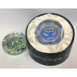 Whitefriars cased paperweight 'Christmas '78 Journey to Bethlehem' with Whitefriars green