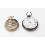Silver pocket watch and another pocket watch (2)