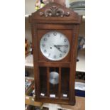 A 1940's Wall Clock with glass galleries