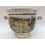 A large jardiniere circa 1975 of Chatsworth House,
