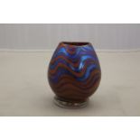 A Norman Stuart Clarke signed and dated 1984 'Red Ibo' design vase.