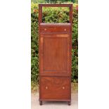 An early 19th Century mahogany what-not, the upper section raised over a shelf below,