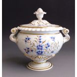 A Flight Barr and Barr twin handled dessert tureen and cover,