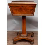 An early 19th Century rosewood teapoy,