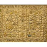 A Charles I embroidered book cover, circa 1640,