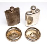 Hunting Interest: A pair of matched George V silver circular dishes,