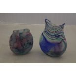 Two signed and dated Julia Donnelly glass vases (2) Note: Julia Donnelly worked for and was