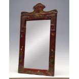 A Chinoiserie lacquer easel toilet mirror, probably George II, circa 1740,
