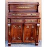 An early 19th Century Regency period rosewood and brass inlaid chiffonier,