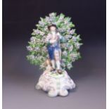 A large English porcelain figure of a farmer or harvester, circa 1770,