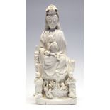 A Chinese blanc de chine figure of Guanyin, 19th Century (s.
