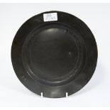 ***Bishton*** An 18th Century pewter plate, stamped 'Allen Bright',