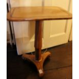 An early 19th Century satin birch Biedermeier type pedestal table