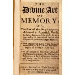 The Divine Art of Memory: Or, The Sum of the Holy Scripture delivered in Acrostick Verses,