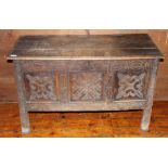 A 17th Century joined oak coffer